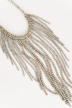 Collar largo de cuentas turquesas
