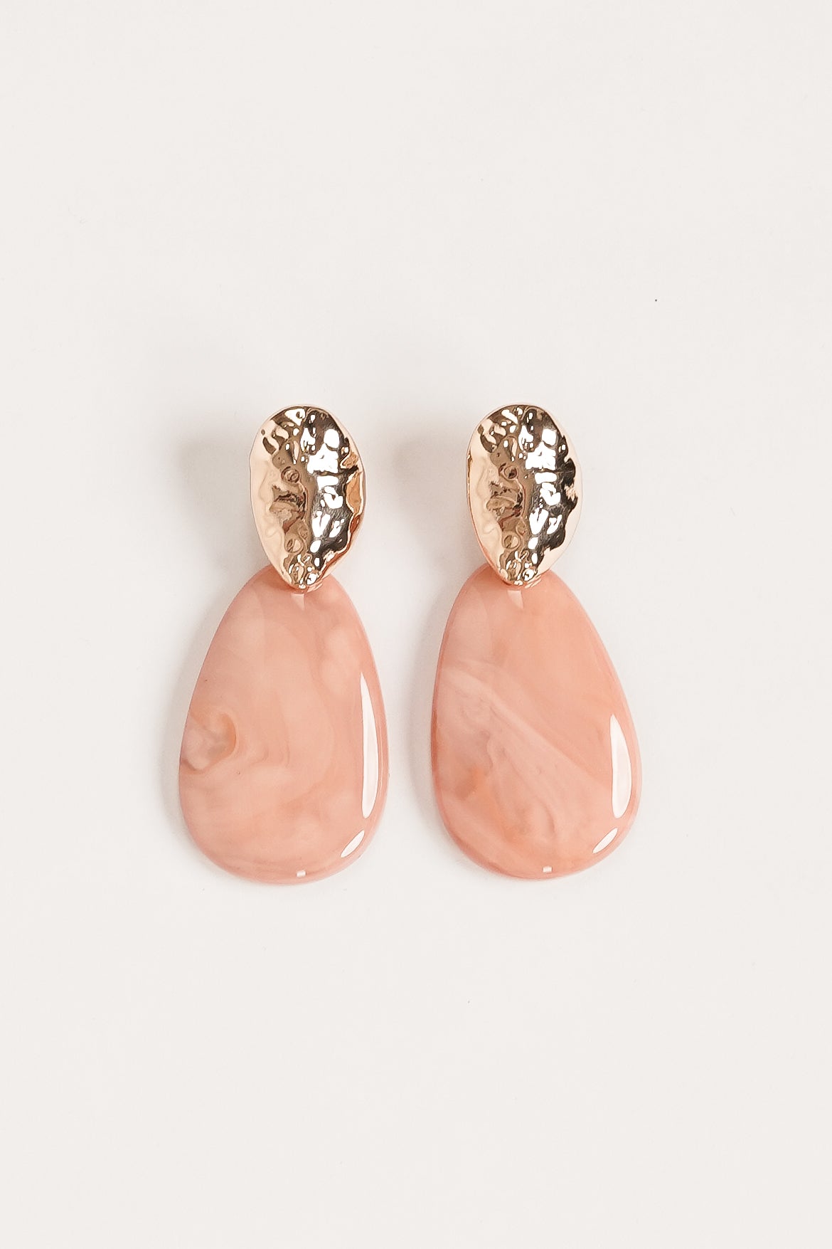 Pendientes ovalados de color rosa - Olena