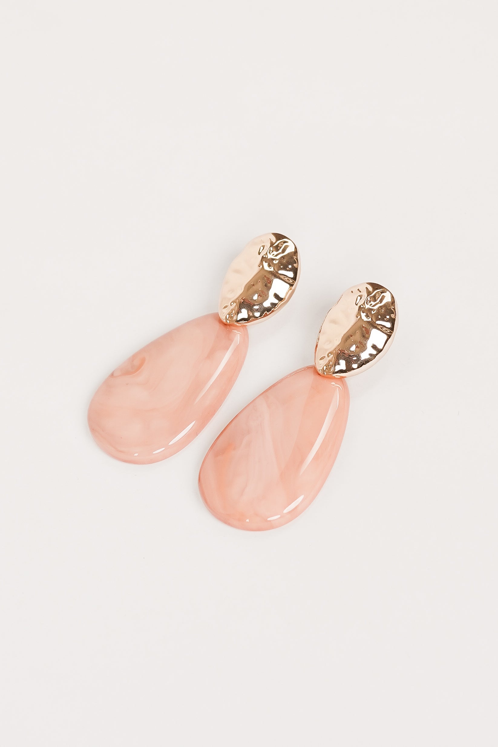 Pendientes ovalados de color rosa - Olena
