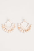 Pendientes cerales de color beige