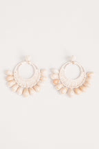Pendientes cerales de color beige