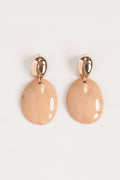 Pendientes redondos color camel