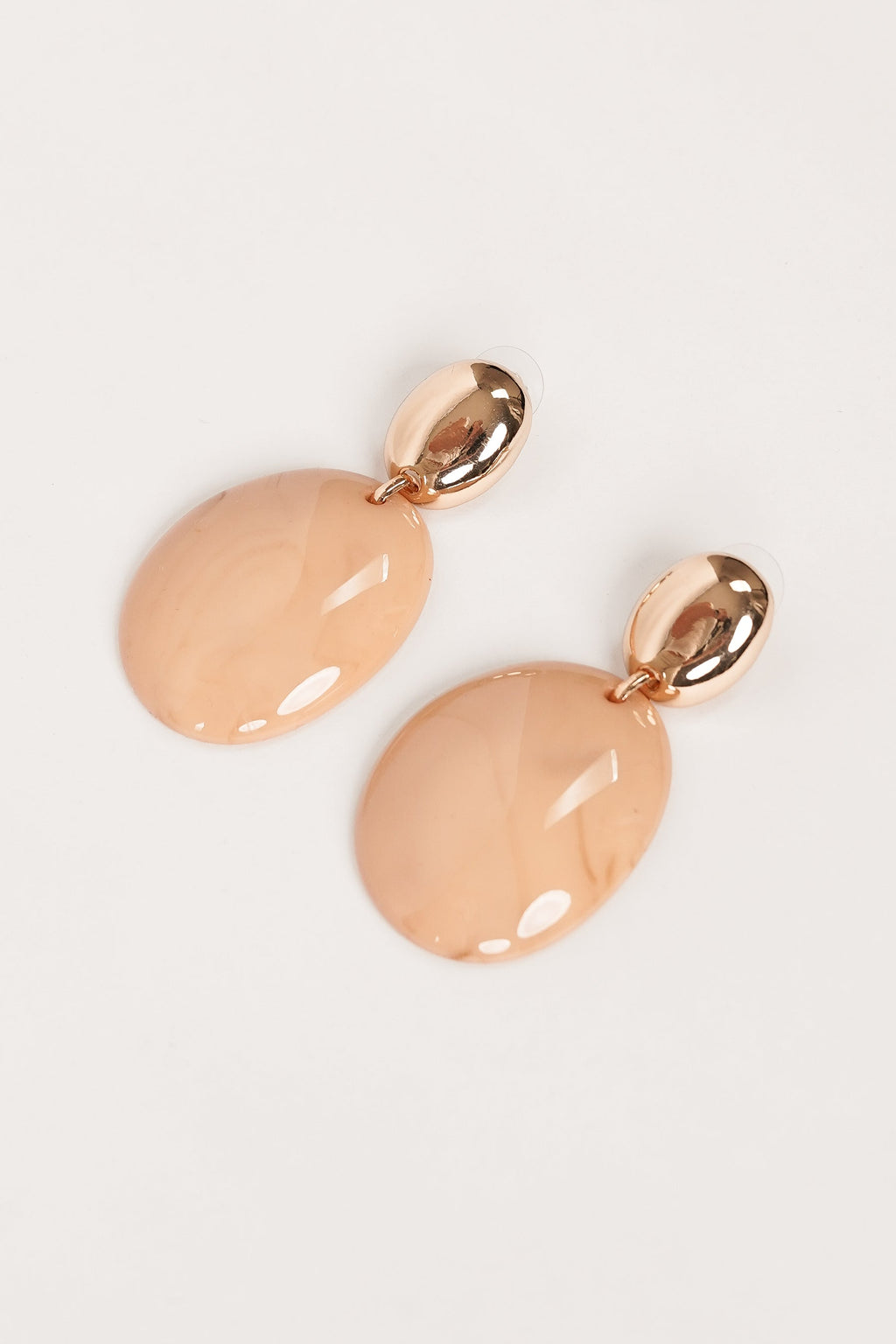 Pendientes redondos color camel